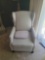 Modern wingback reclining chair with nail trim