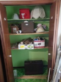 Closet Contents - Suitcase, Yardsticks, Wallpaper, First Aid/Pain Relief Wrappings, Lamp Shades,
