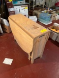 wooden table with flip up sides