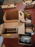 7 boxes of assorted frames, art and canvas