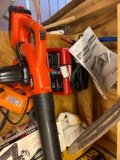 battery powered leaf blower and battery charger