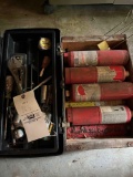 propane tanks, tool box of tools