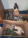 Viking glass shakers, Santa doll, sarsaparilla, root beer bottles, flatware