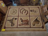 Pair of western themed area rugs