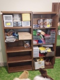 2 Shelves and Contents - Plastic Storage, Crafts Supplies, and more
