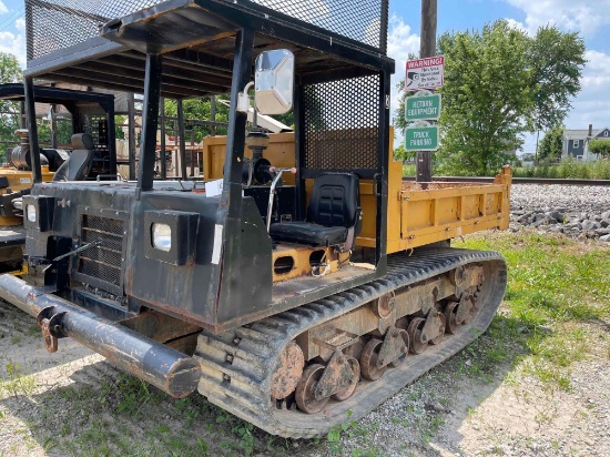 Morooka crawler Dumper MST-800 with Mitsubishi Diesel engine, shows 4730 hours, runs