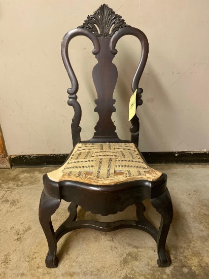 Chair, needs upholstered seat, 45" tall.