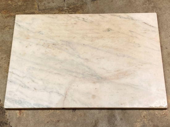 Marble table top, 25" x 17 1/4".