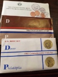 1980s unc coin sets, bid x 3