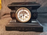 Early marble case clock, no key