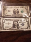 57b silver certificate, and 77a note, bid x 2