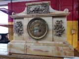 Heavy marble mantle clock
