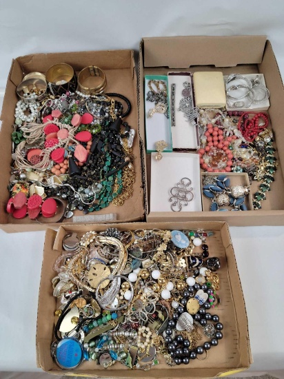 Costume jewelry, bracelets, necklaces, rings, earrings and more