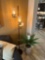 floor lamp and faux plant