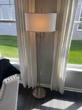 floor lamp and metal side table