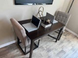 wooden table with (2) accent chairs