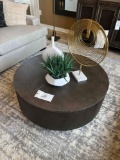 wooden round coffee table