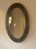 Metal framed mirror