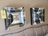 Set of 3 decorative mirror wall plaques