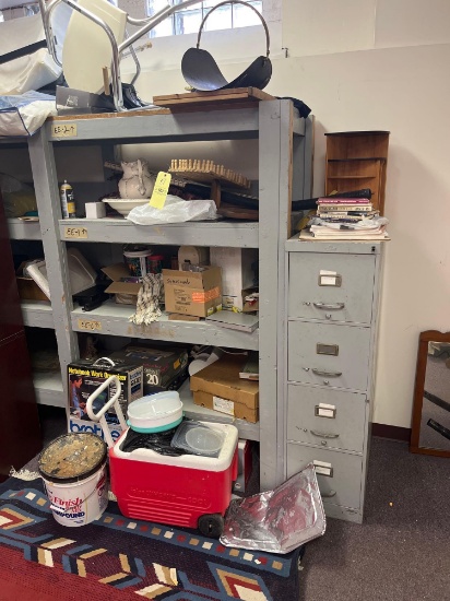 Filing Cabinet, Chair, Decor