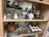 miscellaneous glassware and puter items