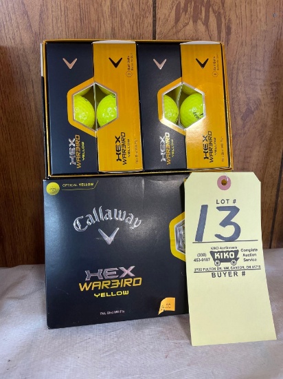 two boxes Callaway golf balls