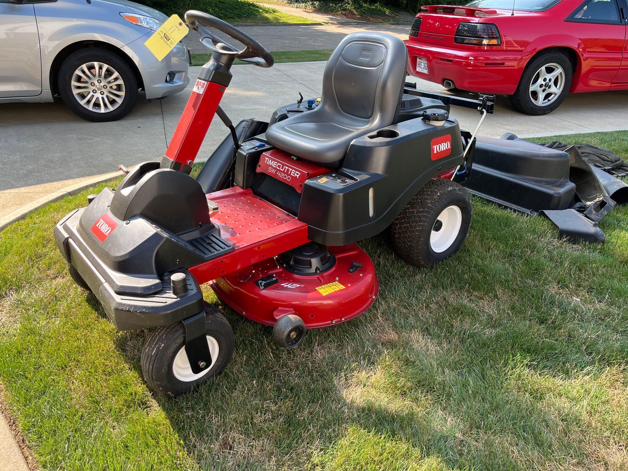 Toro TimeCutter SW4200 ZeroTurn Mower with Bagger Proxibid
