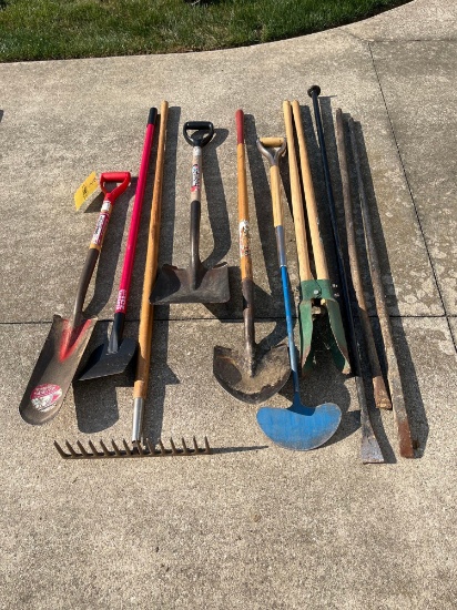 Spud Bars, Rake, Shovels, Lawn Tools