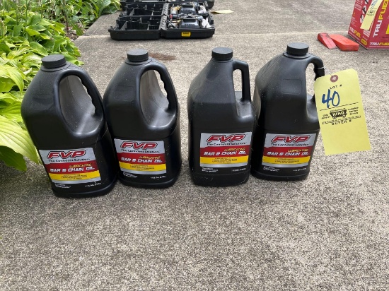 4 gallons of bar & chain oil
