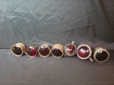 7 Early red glass lens automobile lights