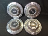Set of 4 vintage Chevy hub caps
