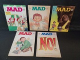 4 1967 and 1 1971 Mad Magazines, issues No . 108, 109, 110, 112, 147