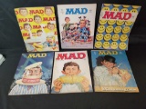 5 1972 and 1 1973 Mad Magazines, issues No . 148, 149, 150, 153, 154, 159