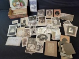 Cigar box of early black and white ancestral photos