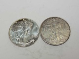 1996 and 1987 American eagle 1oz fine silver dollars