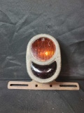 Vintage Brake automobile taillight lamp with glass lens and plate bracket