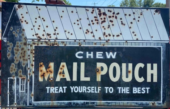 Mail Pouch Chew Barn Sign - porcelain