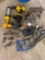 DeWalt Drill and Light, Sockets, Clamps