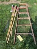 Ladder, Tiki Torches, Roasters