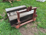 Three point hitch bale mover with weight box included