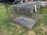 Large wire dog cage