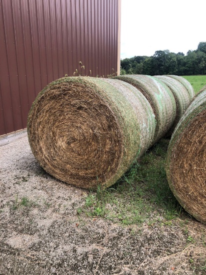 2022 second cutting alfalfa Timothy mix. Net wrapped, bid times four