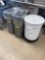 2 Trash Receptacles and Rolling Vegetable Bin