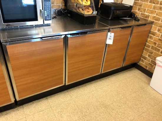 2- Duke Two Door Stainless Top Storage Units/ Prep Table