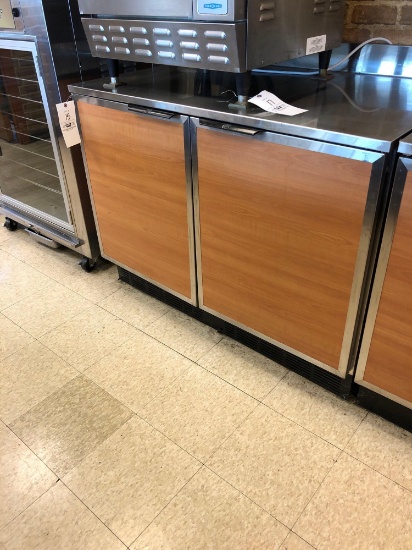 Duke CTR-RUF, 48" Refrigerated 2 Door Back Counter Cooler w Stainless Top and Casters, Corded w plug