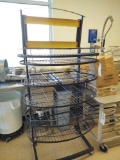 Rolling Metal Chip Rack and 4 Tier Chip Basket