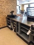 Stainless Steel Top Cash Table w/ Stainless Top Storage Section
