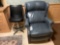 Leather Recliner and Stool