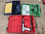 Snap-On Air Hammer, Hole Saws, Knockout Punch Set