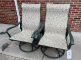 (2) Outdoor Swivel Chairs